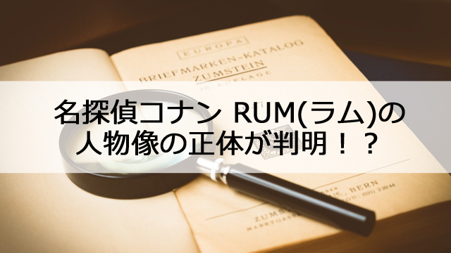 コナン Rum ラム の人物像の正体が判明 ウォッカが明かした真相が話題に 憩いの場